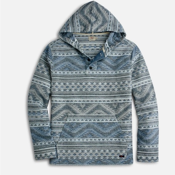Faherty Pacific hooded Poncho Twilight Glacier Size Medium - Picture 7 of 7
